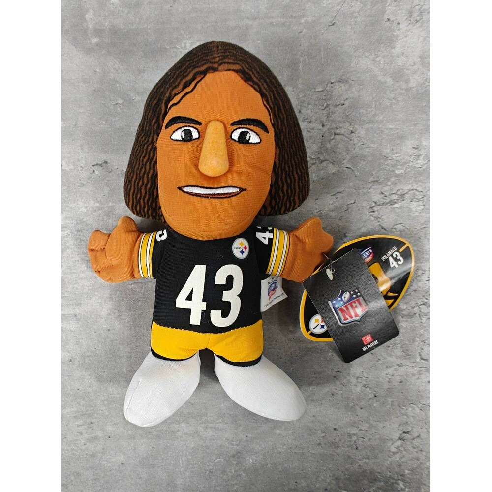 NFL Pittsburgh Steelers Troy Polamalu Bleacher Creatures 7" Plush Doll NWT